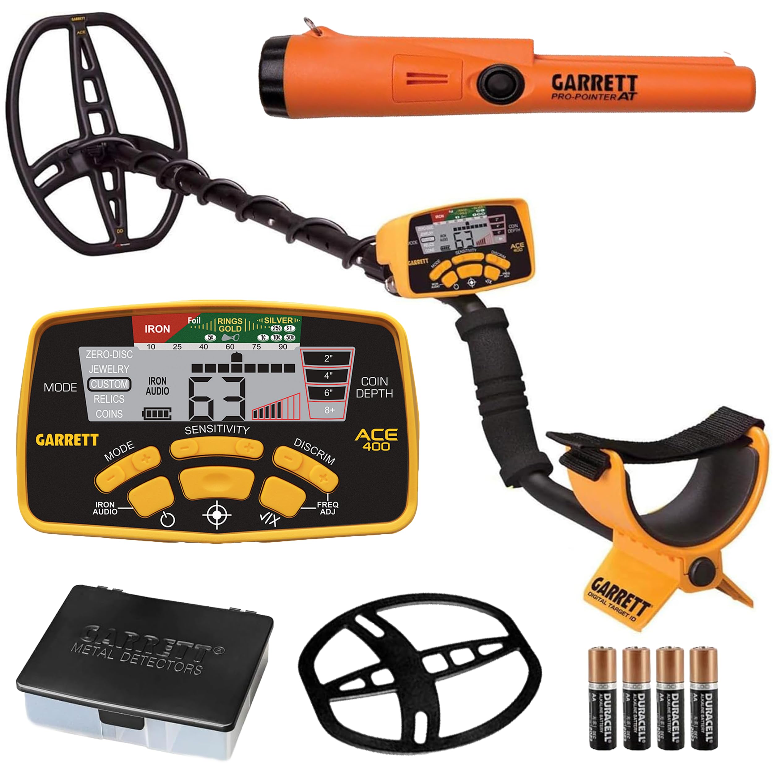 Amazon.com : Garrett ACE 400 Metal Detector Bundle – Made in the
